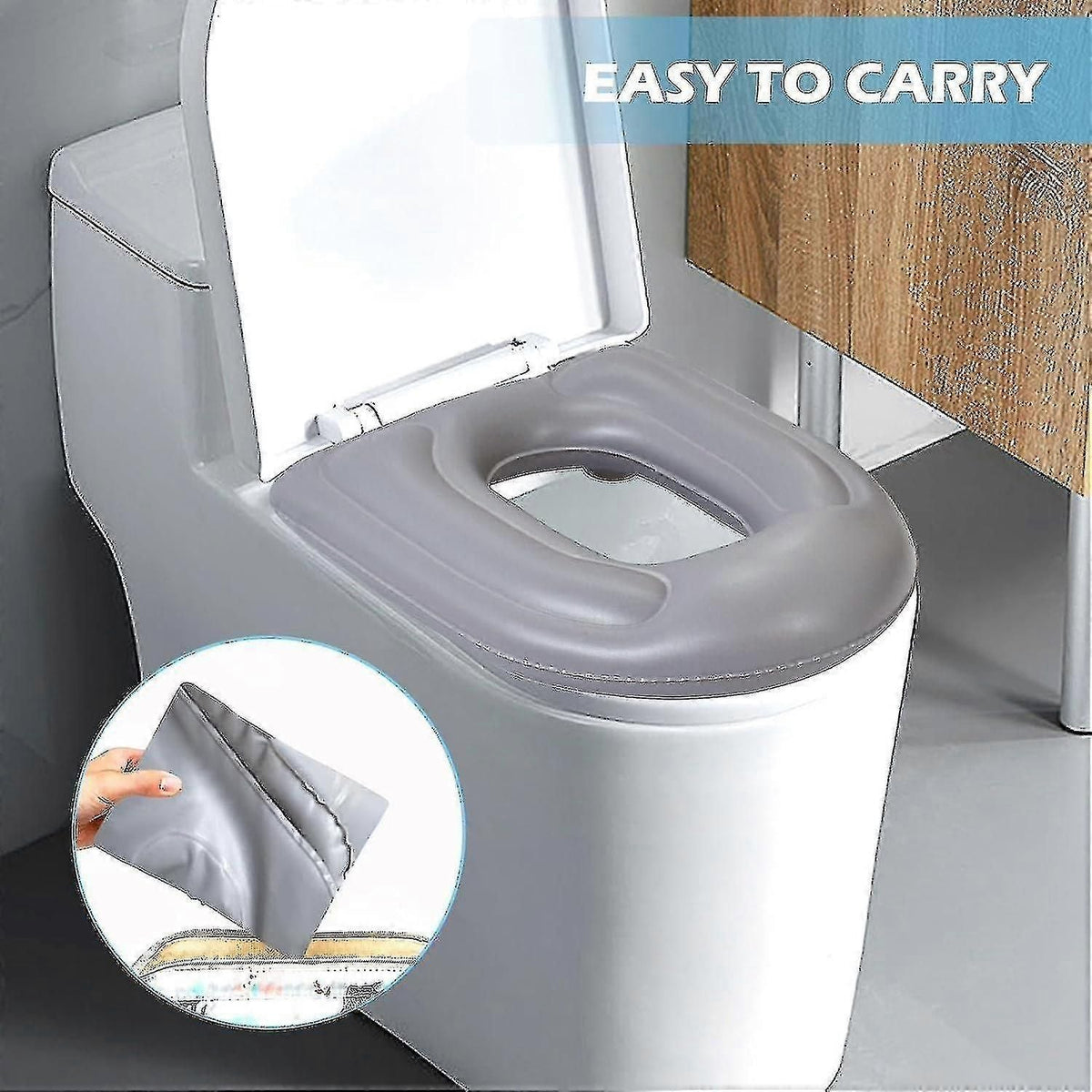 Inflatable Toilet Seat Cushion for Elderly and Disabled