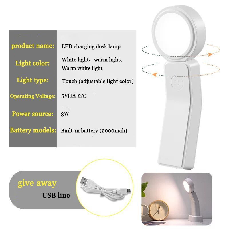 Motion Sensor Lamp Wireless Night Light LED Detection Lamp Free Installation Table Light