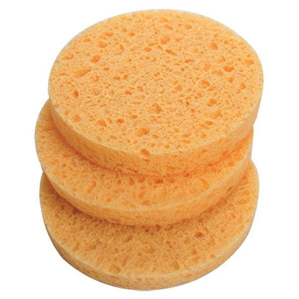 Onetech Cleansing Beauty Sponge, Yellow, 3pcs