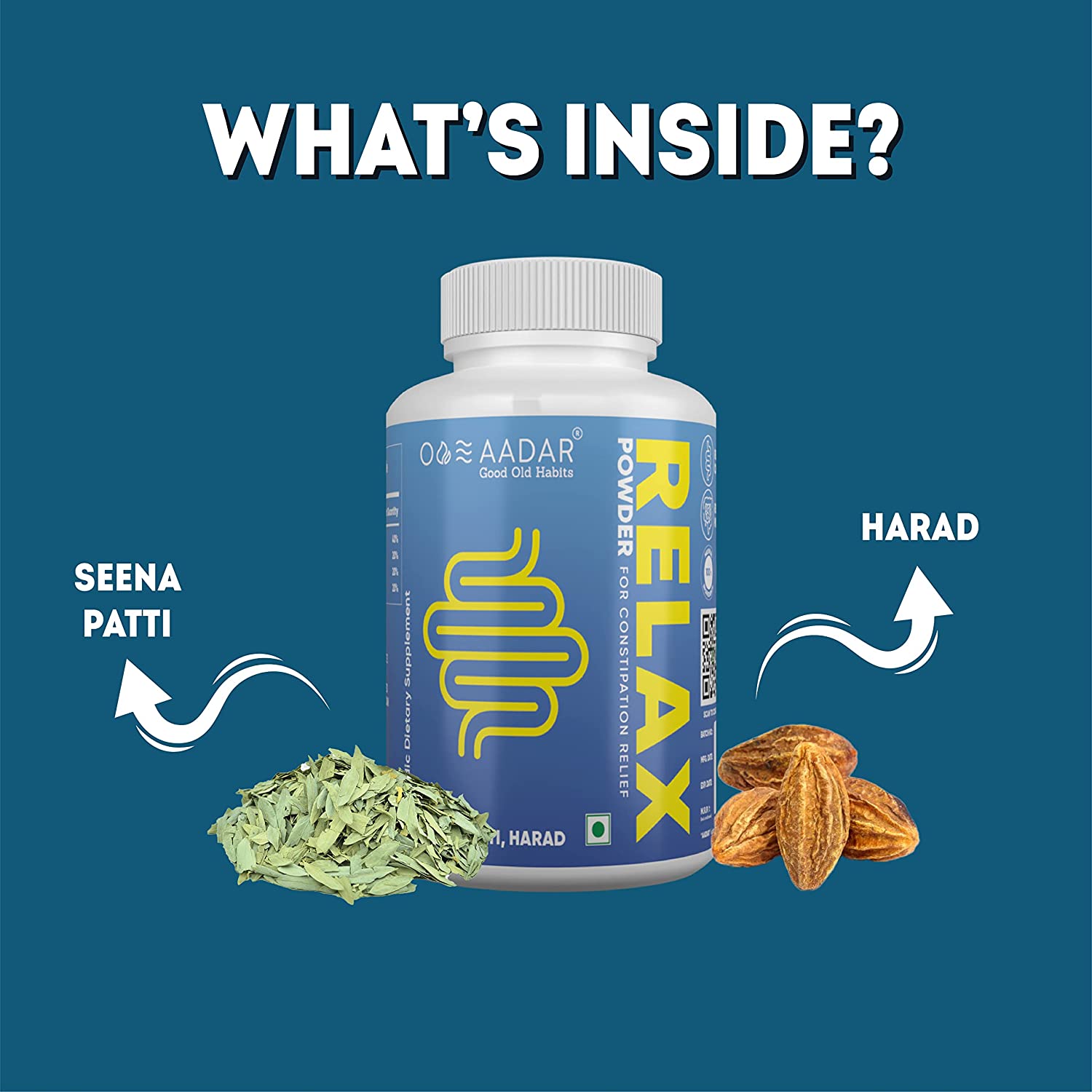 AADAR ReLAX Constipation Relief Ayurvedic Powder for Kabz, Acidity, Bowel and Gastric Issues, 90 GM (Pack of 2)