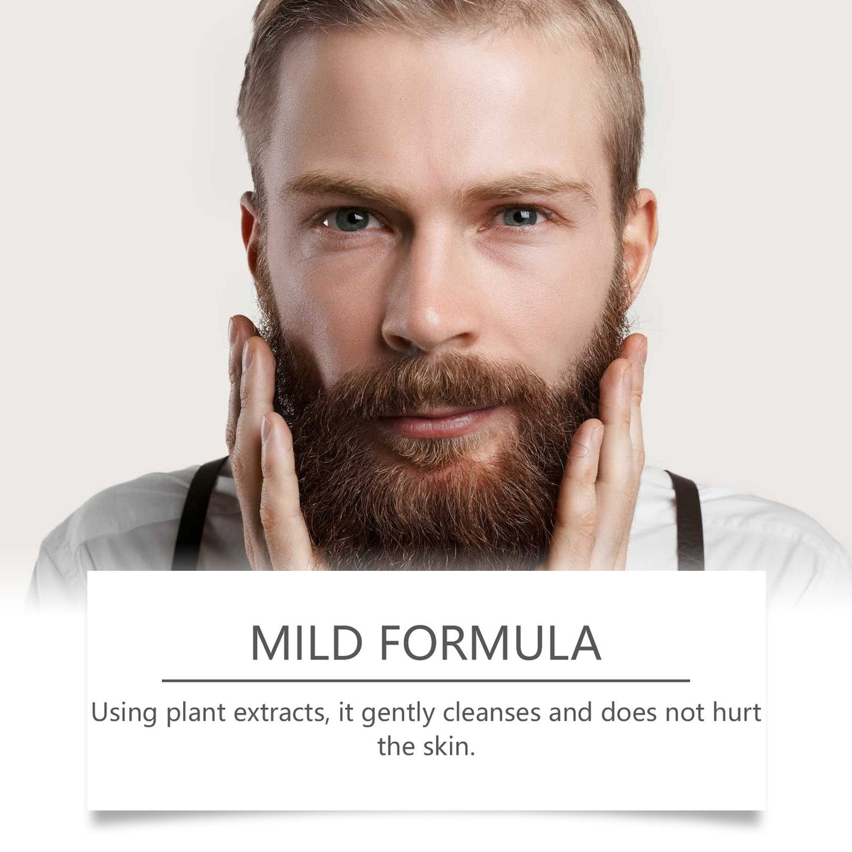 Gentle Beard Cleaning Wash for Thicker, Healthier Facial Hair, Nourishing & Deep Pore Cleansing ,60ml