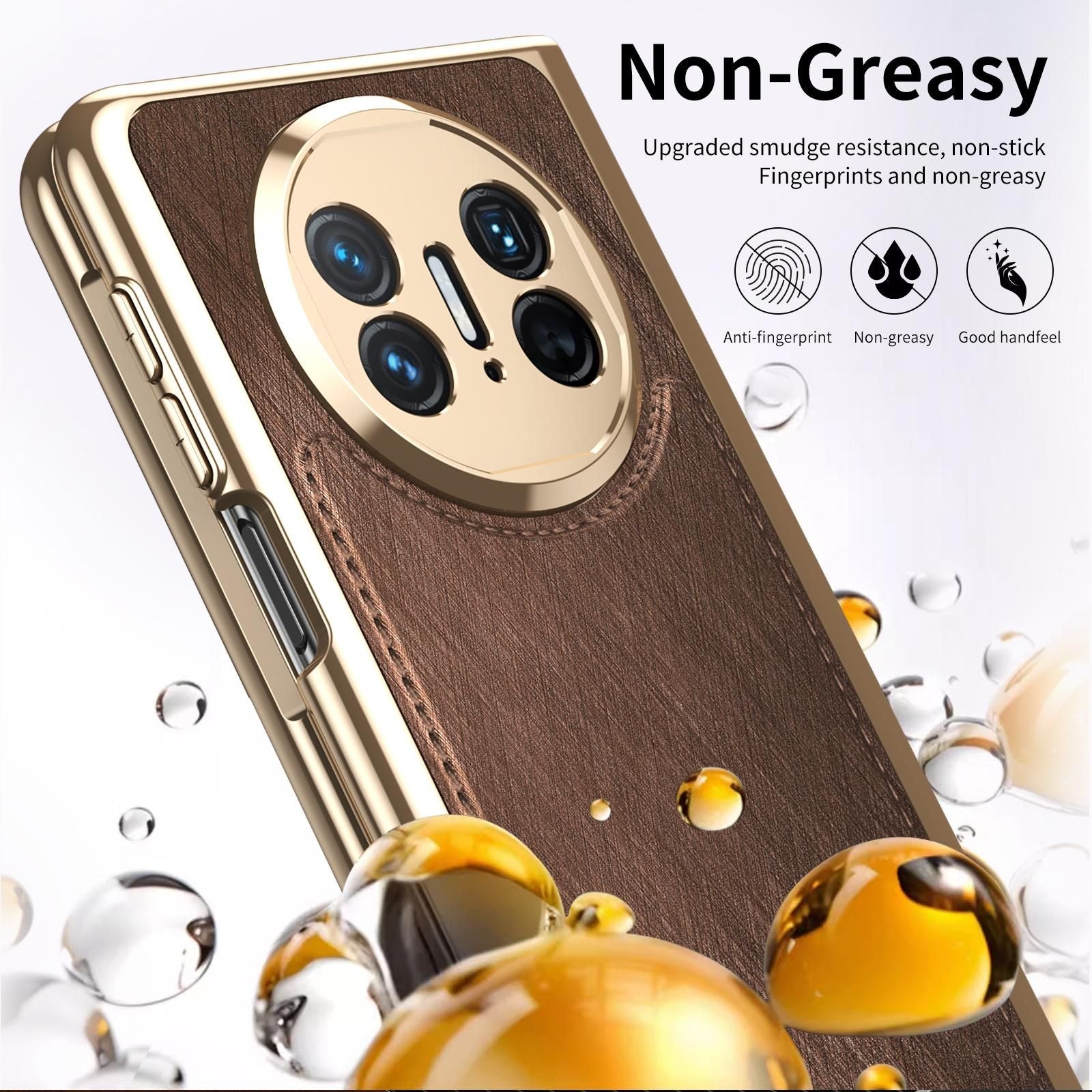 Plating Silver Brocade Case For Huawei Mate X5