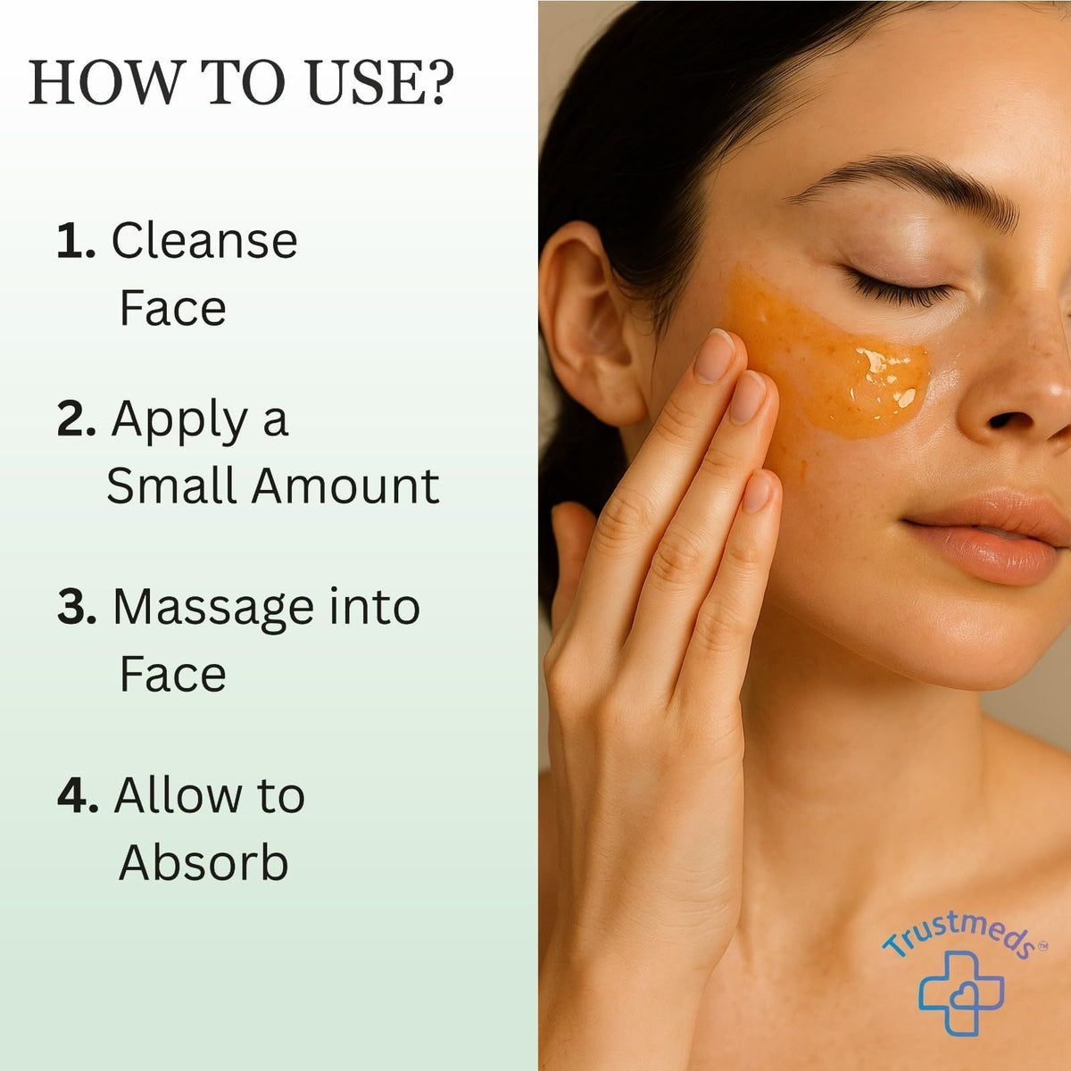 Trustmeds Vitamin C Face Gel with Aloevera & Neem for Clear Glow