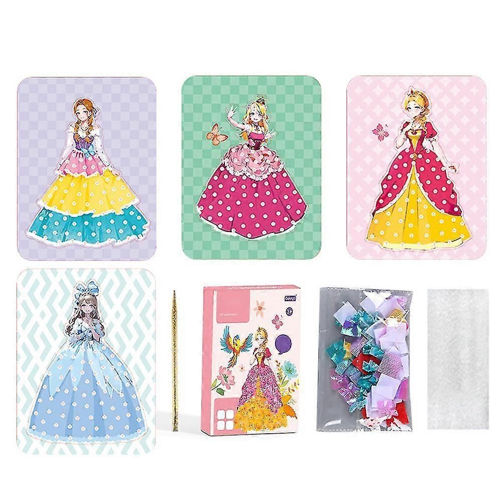 Creative Diy Poke Art Fabric Puzzle Puncture Painting Poking Drawing Boards Kits