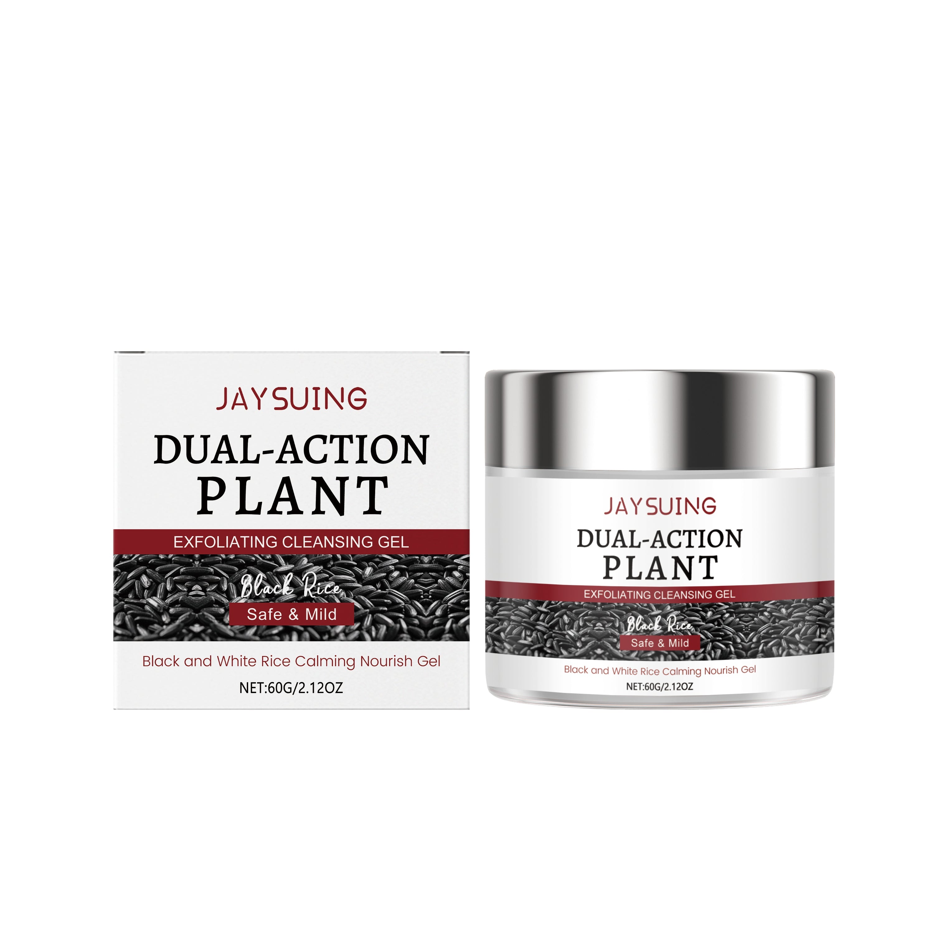 Black Rice Cleansing Gel for Deep Pore Cleanse, Hydrating, Gentle Exfoliation ,60g