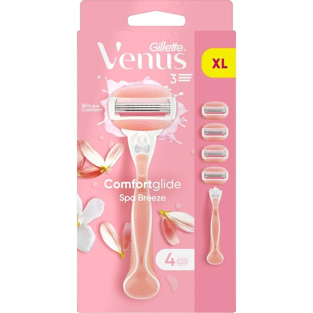 Gillette Venus Gillette Venus Comfortglide Spa Breeze Women's Shaver + 4 Replacement Razors *2