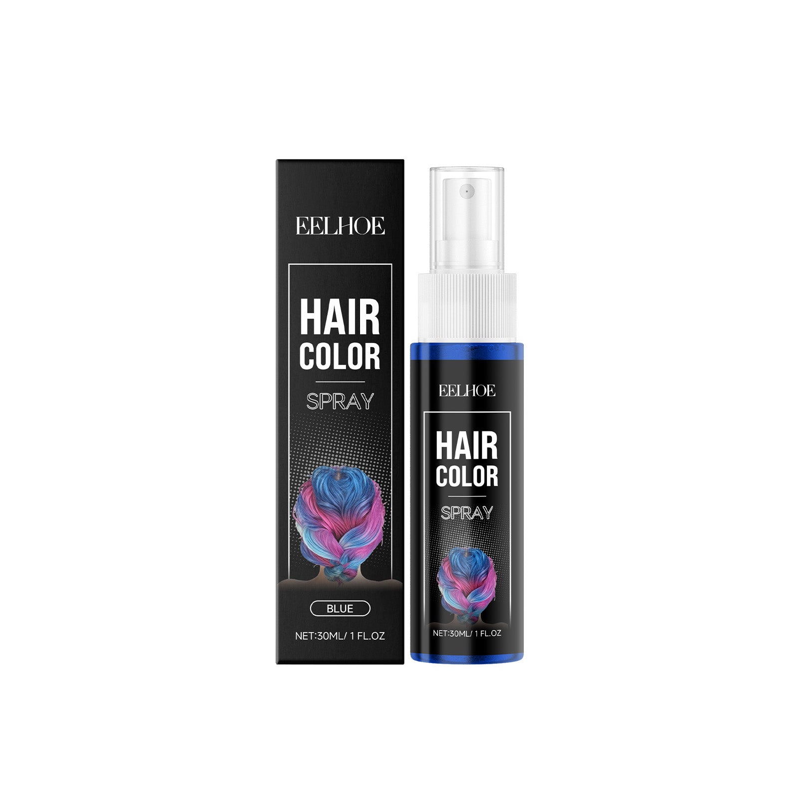 Blue Hair Dye Spray, Temporary Color-Changing, Moisturizing, Easy Washout ,30ml