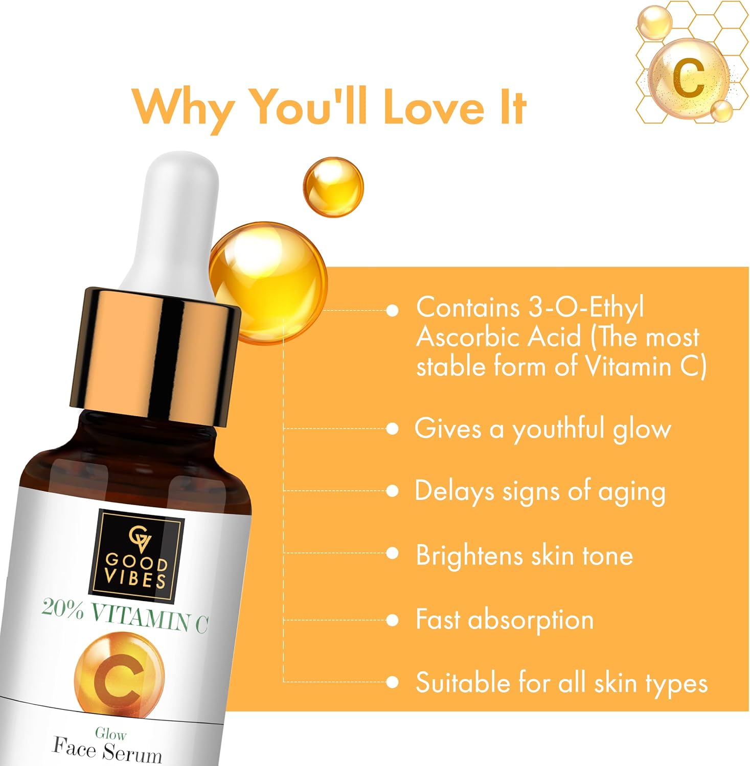 سيروم «جود فيبس» المضاد لعلامات التقدم في السن بفيتامينات C و E، 30 مل