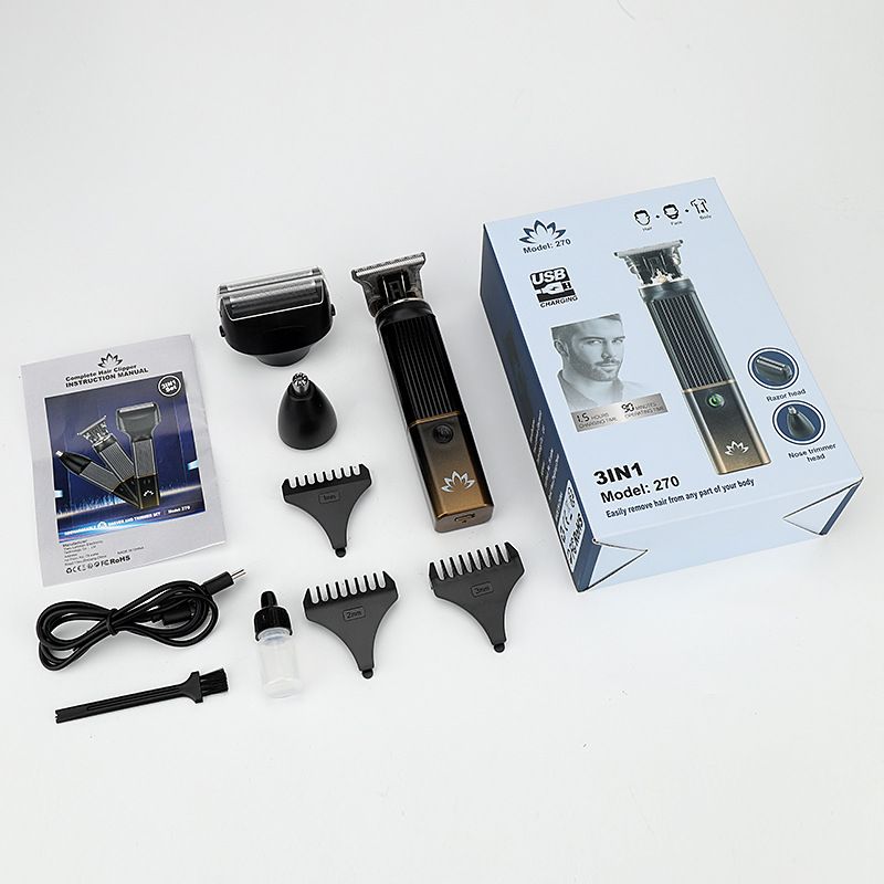 3-in-1 Hair Clipper Grooming Kit