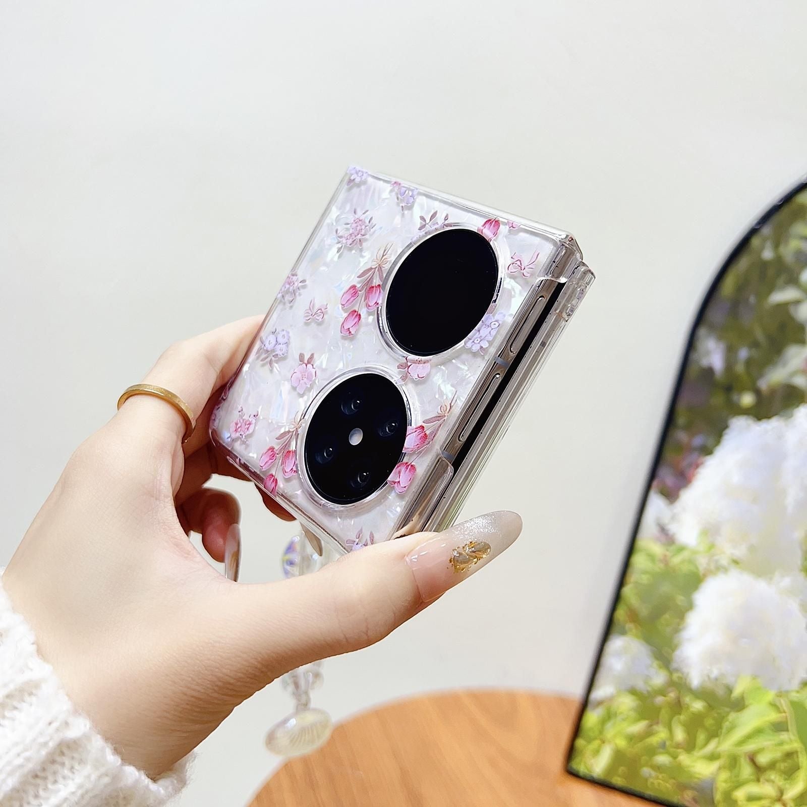 Flower Pattern PC Case For Huawei Pocket 2
