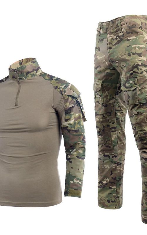Army Tactical Shirt For Men Military Combat Shirt Hunting Cothes Camouflage Shirt Paintball T-shirt Hunting Clothes Camouflage Shirt Set