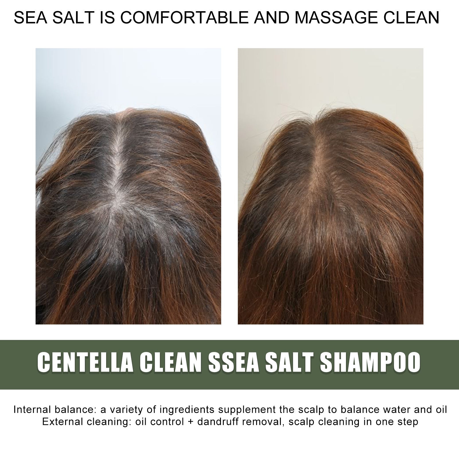 Centella Sea Salt Shampoo, Oil Control, Deep Cleaning, Degreasing, Fluffy Hair ,100g