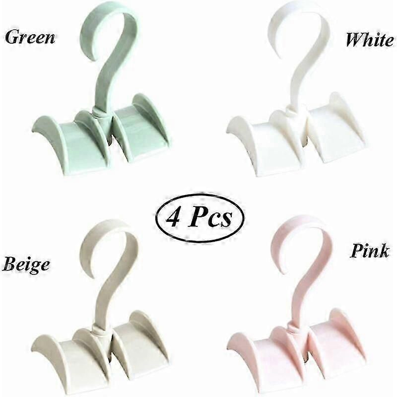 4pcs Tie Rack, Swivel Tote Hanger, Wardrobe Hanger Scarf Hook, Swivel Bag Hanger
