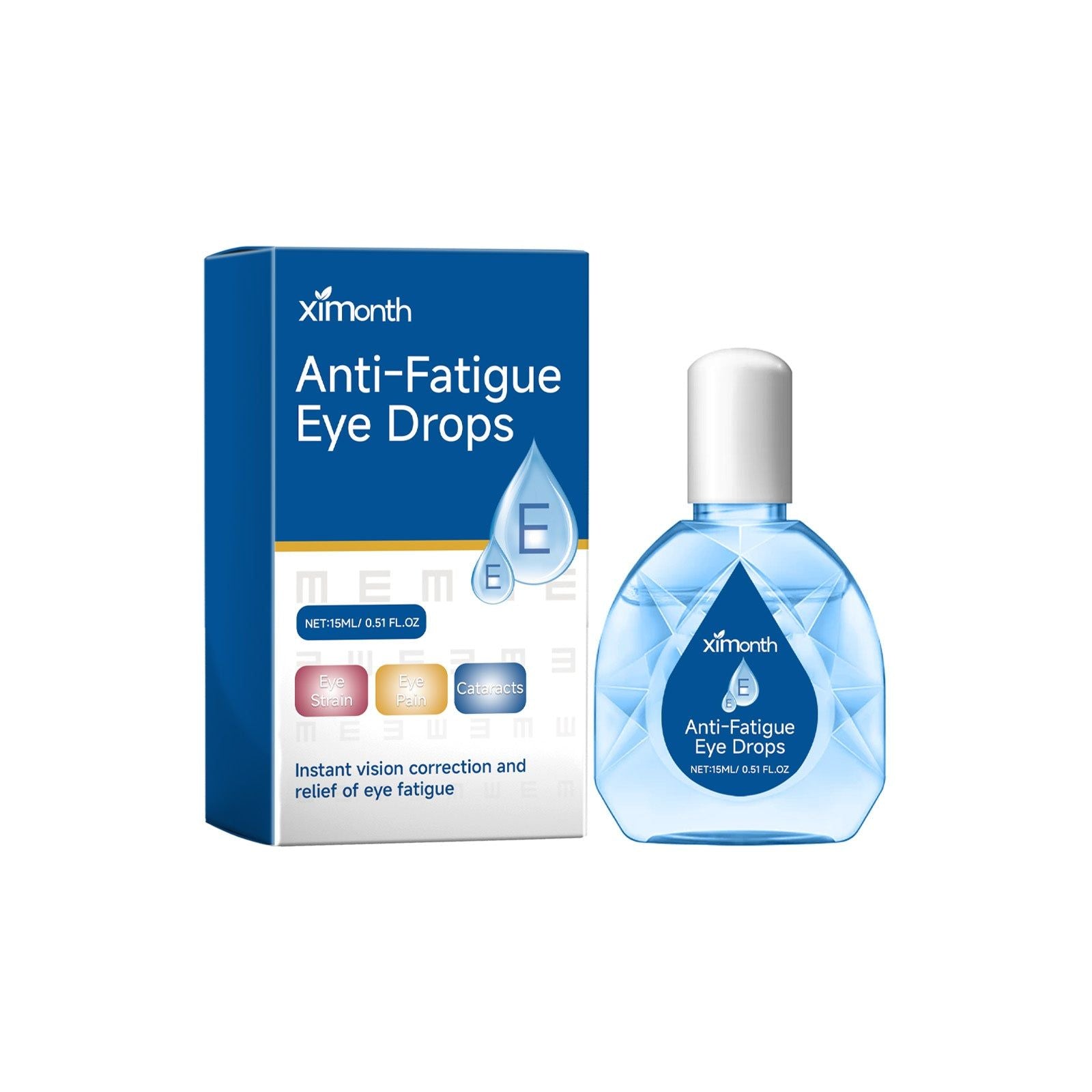 Anti Fatigue Eye Drops, Relieve Dryness, Brighten Eyes, Instant Comfort ,15ml