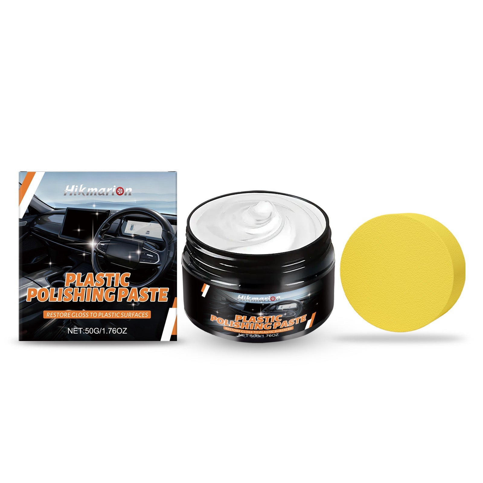 Car Cleaning Plastic Polish, Multi-Material Restorer, Protects & Shines ,1set