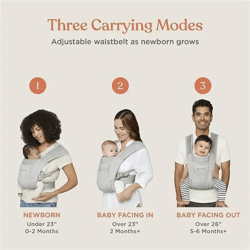 Ergobaby Embrace Soft Air Mesh Soft Grey