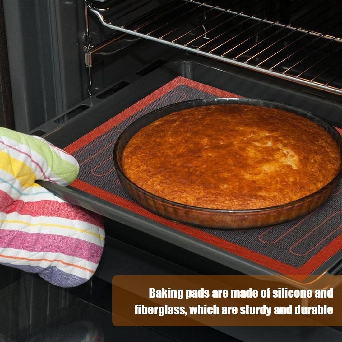 2 Pack Microperforated Oven Mat Silicone Baking Mat Double-Sided Non Stick Silicone Baking Mat