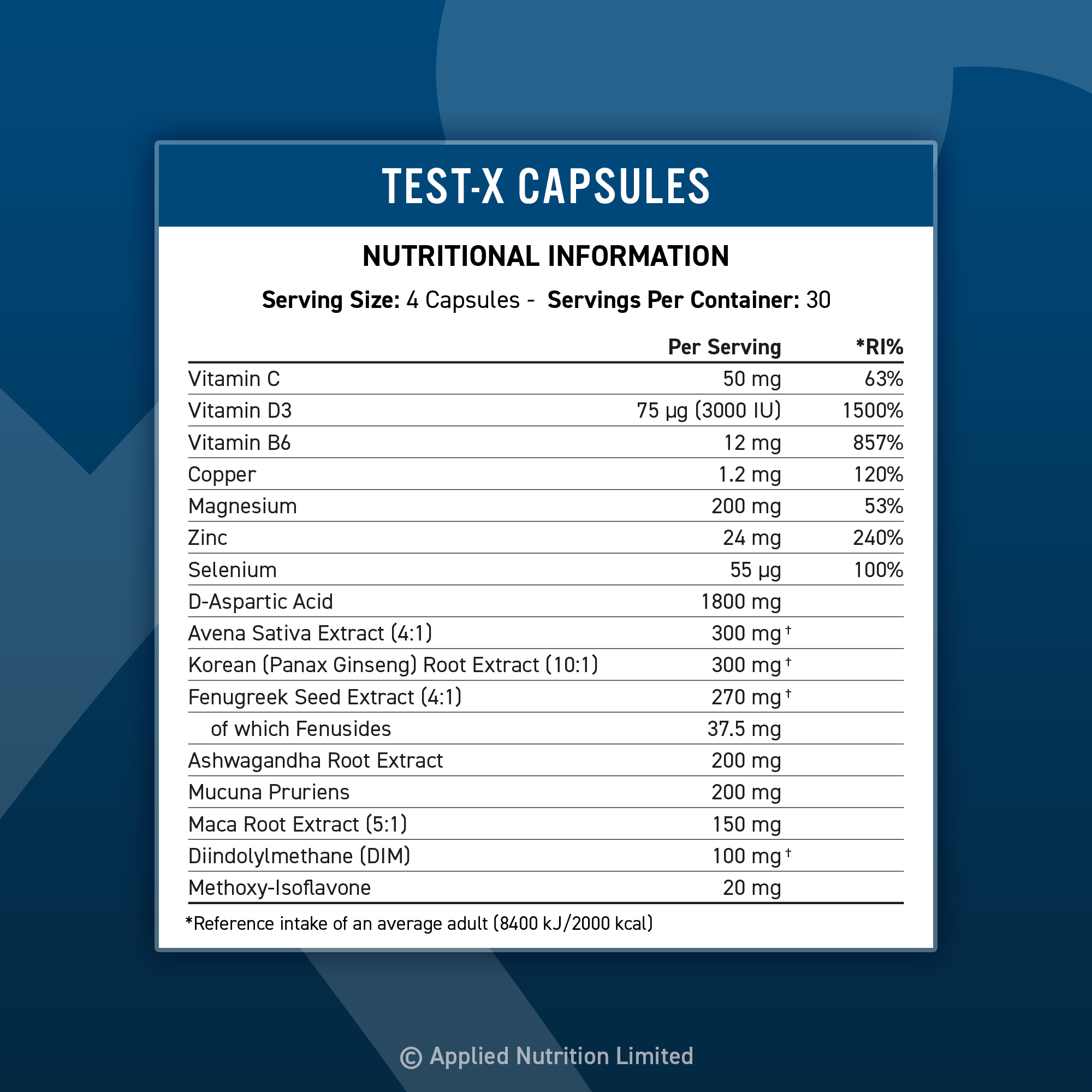AN Test - X 120caps