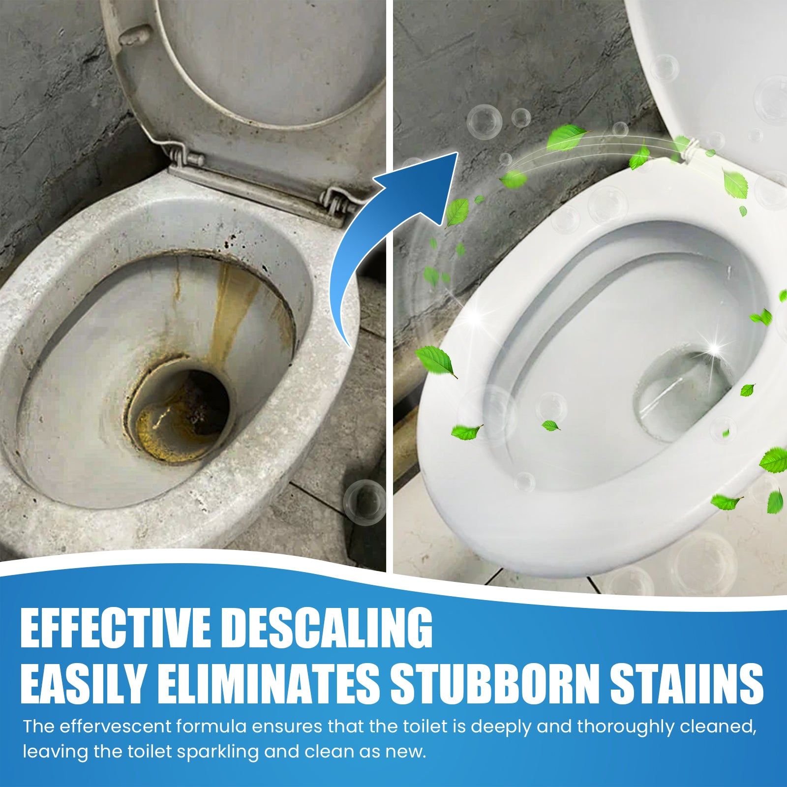 Automatic Toilet Bowl Cleaner Effervescent Tablets, Freshen & Remove Odors, Easy Cleaning ,100g