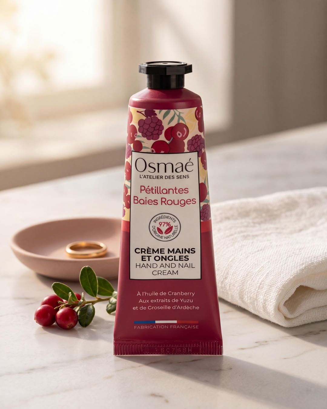 Osmaé Pétillantes Baies Rouges Hand & Nail Cream