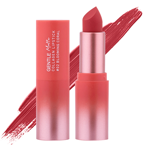 GENTLE MATTE COLLAGEN LIPSTICK 3.7G BABY BRIGHT (M) #02 BLOOMING CORAL