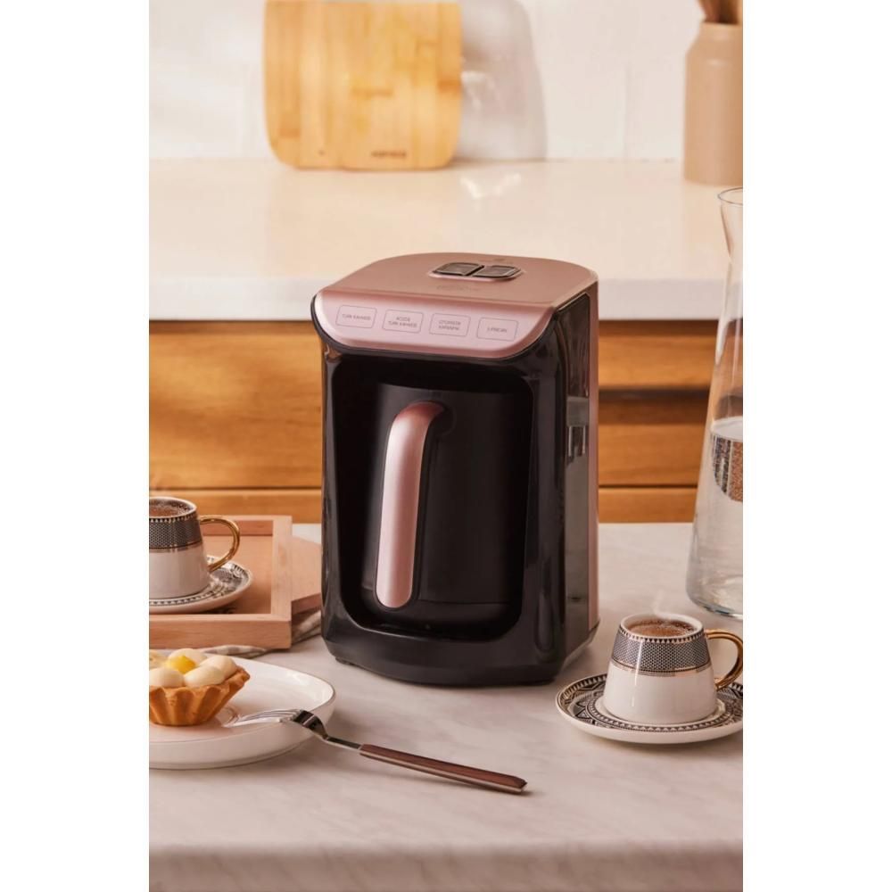 Karaca Hatir Kozde Turkish Coffee and Turkish Coffee Machine Rose with Plenty Of Foam With a Capacity of 5 Cups
