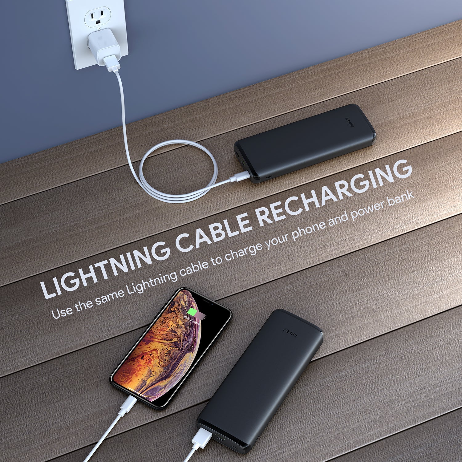 Aukey PB-Y23 18W PD USB C 20000mAh Power Bank With QC 3.0