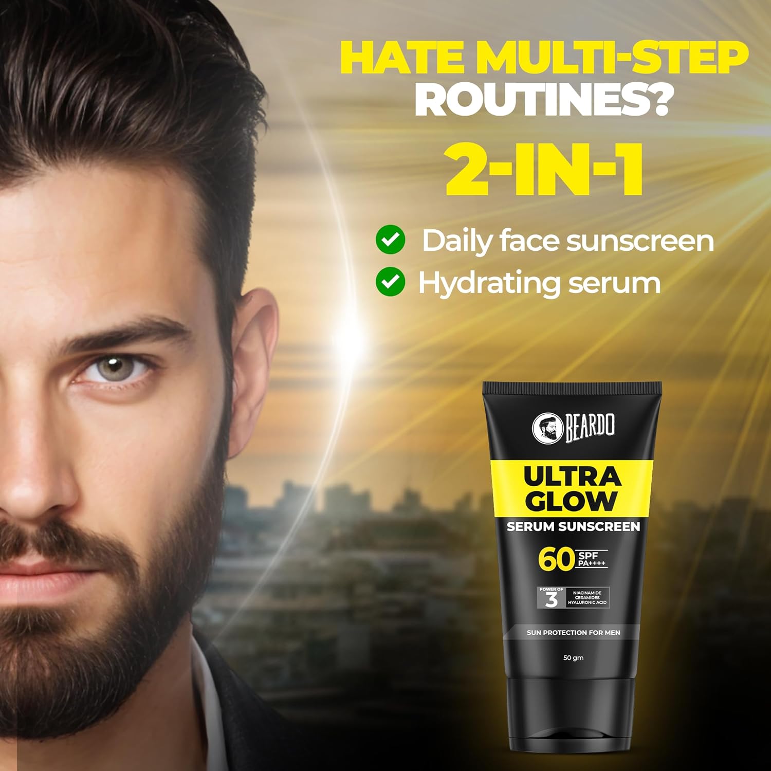 Beardo Ultra Glow Serum Sunscreen 50g