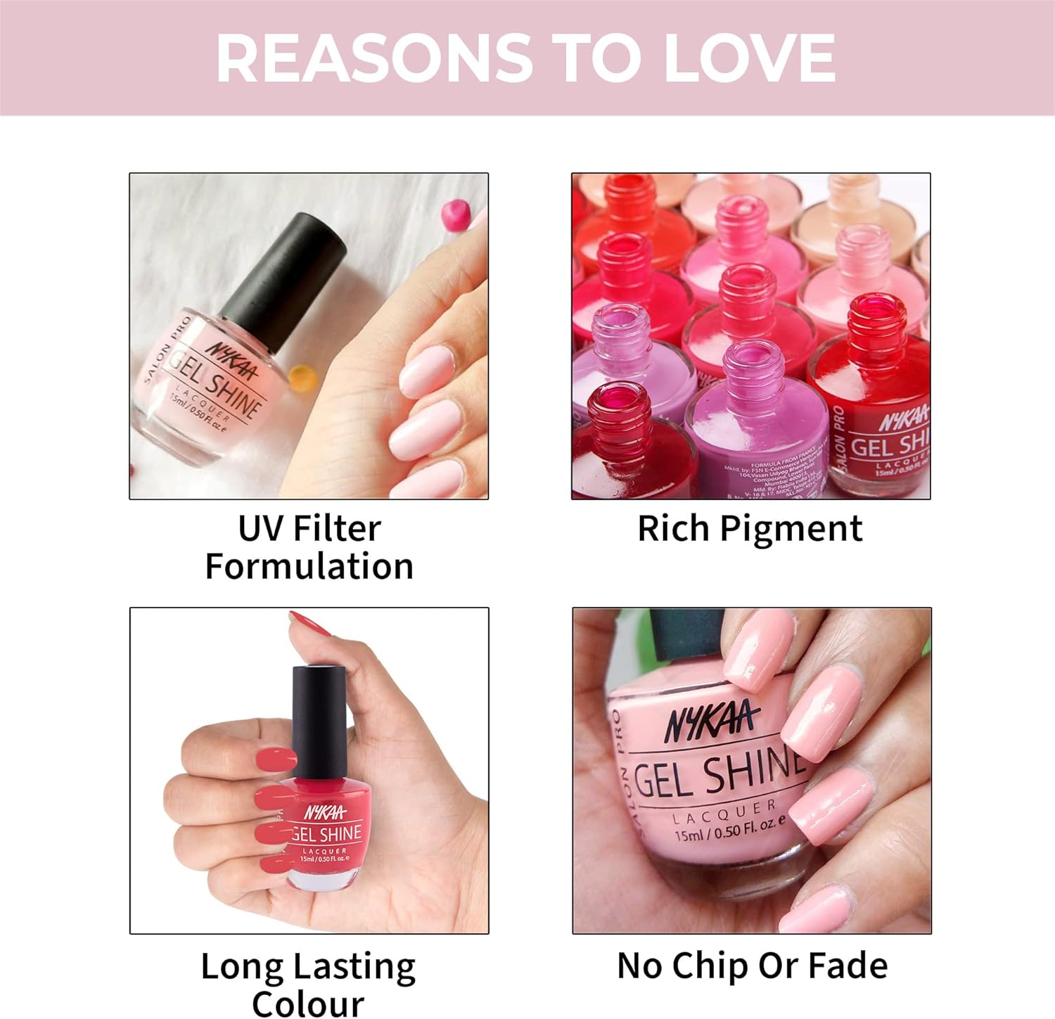 طلاء أظافر جل Nykaa Salon Shine  Stockholm Alleys  15 مل  اللون رقم 216