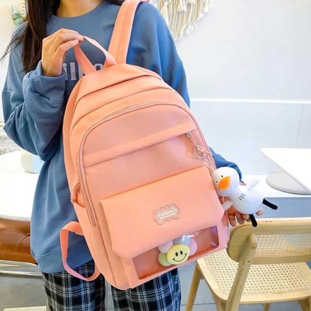 Large Capacity Four-Piece Set Schoolbag - Durable, Spacious Backpack for Kids & Students