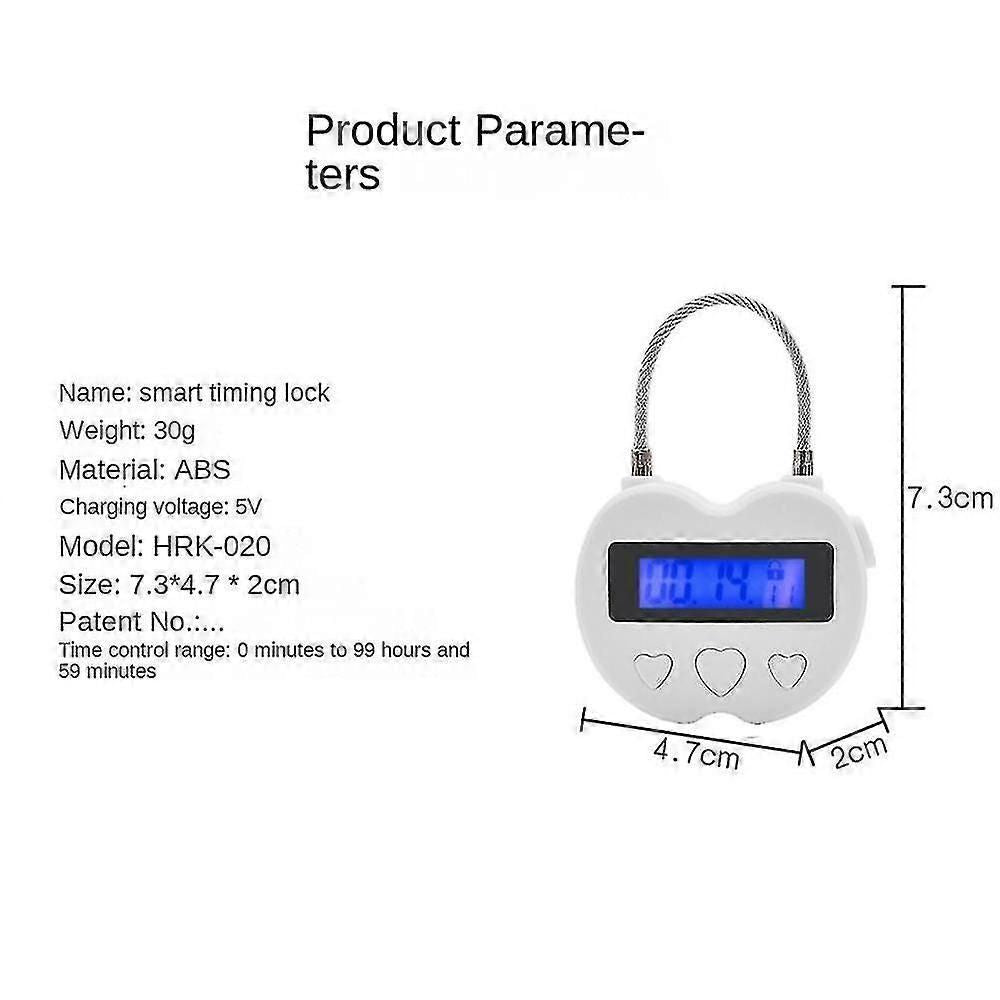 Smart Time Lock Lcd Display Time Lock Multifunction Electronic Timer,waterproof Usb Rechargeable Temporary Timer Padlock zxin