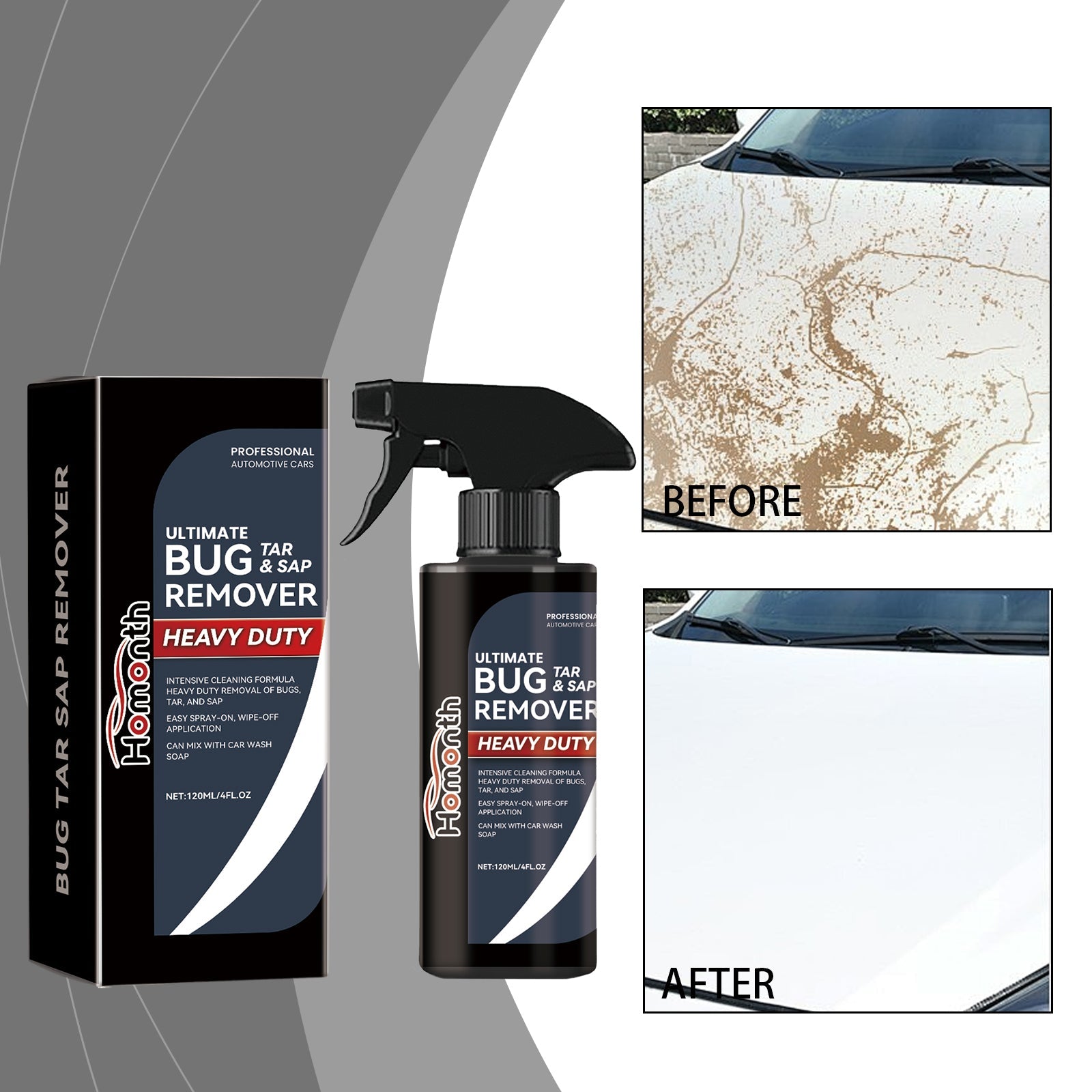 Car Cleaning Spray, Multi-Functional Exterior Decontamination, Easy Wash, Eco-Friendly, Stain Remover ,120ml