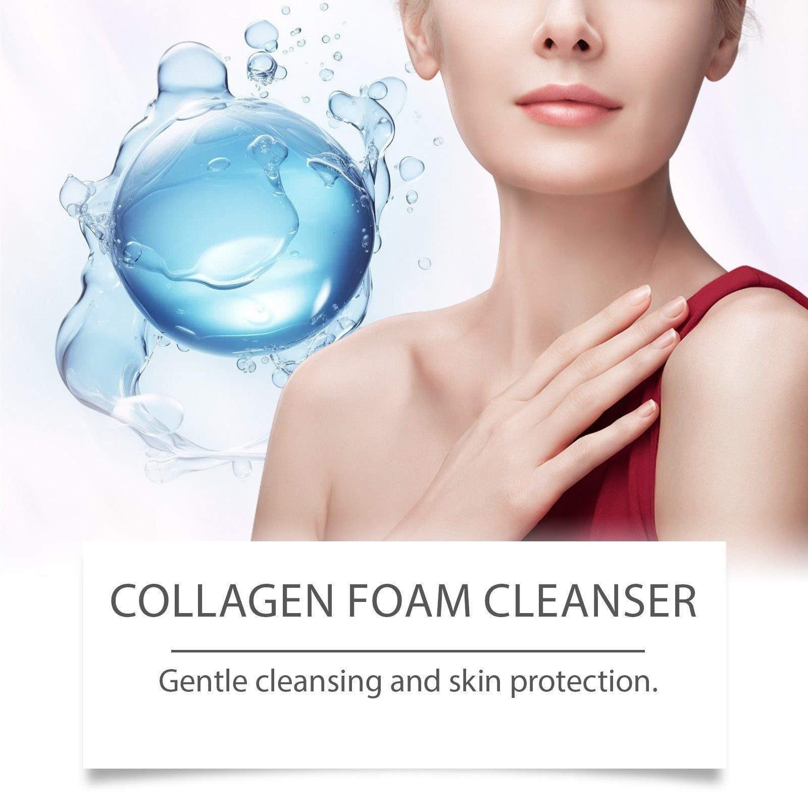 Collagen Cleansing Foam, Boost Skin Barrier, Hydrating Oil Control, Deep Pore Cleanser ,100ml