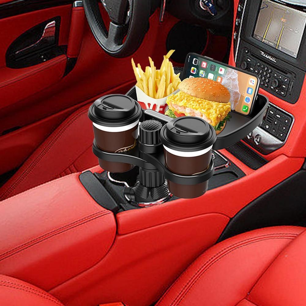 Car Cup Holder Adjustable Car Dining Food Tray Portable Auto Accessories