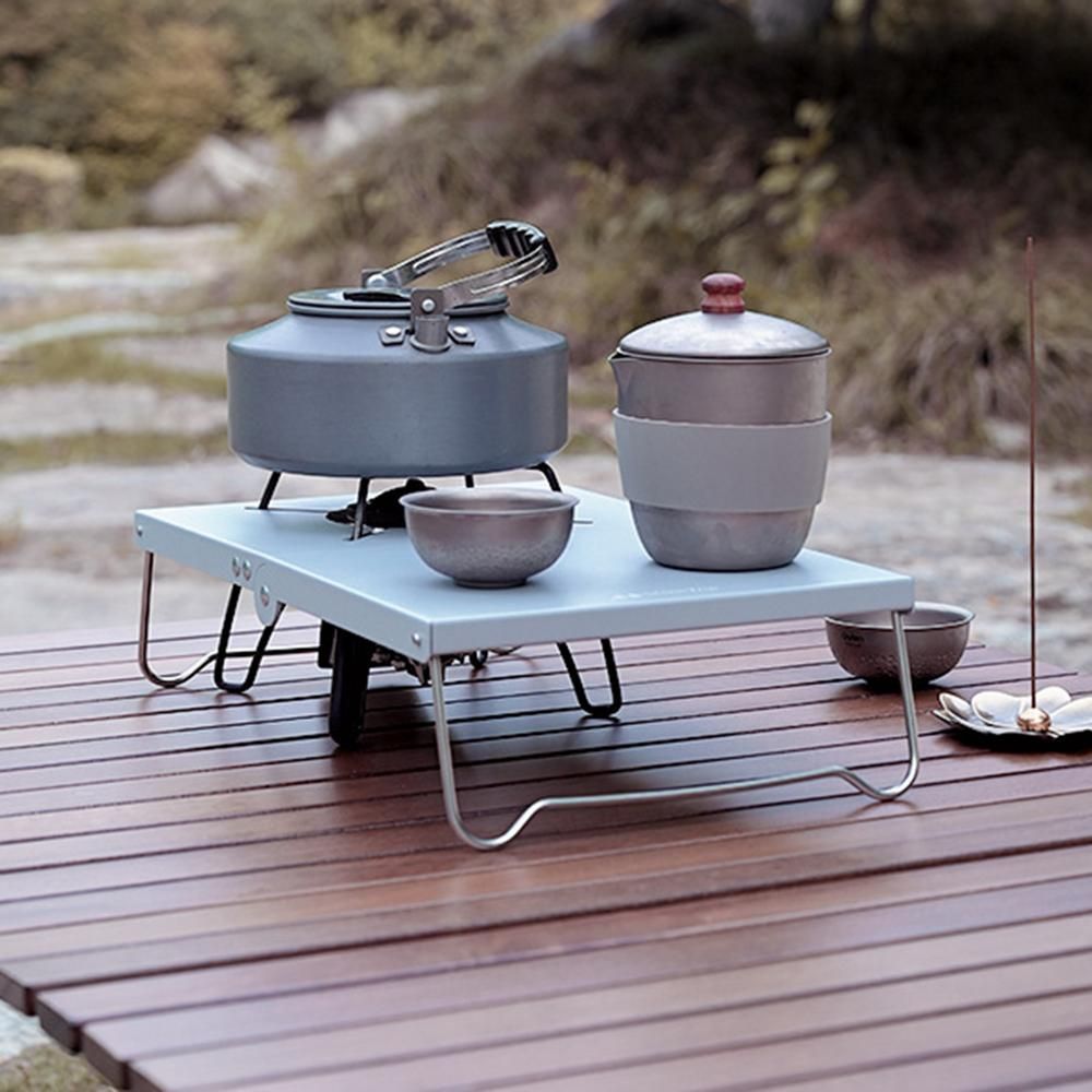 Folding Camping Table Portable Gas Stove Stand Outdoor Mini Picnic Desk For Fishing Hiking