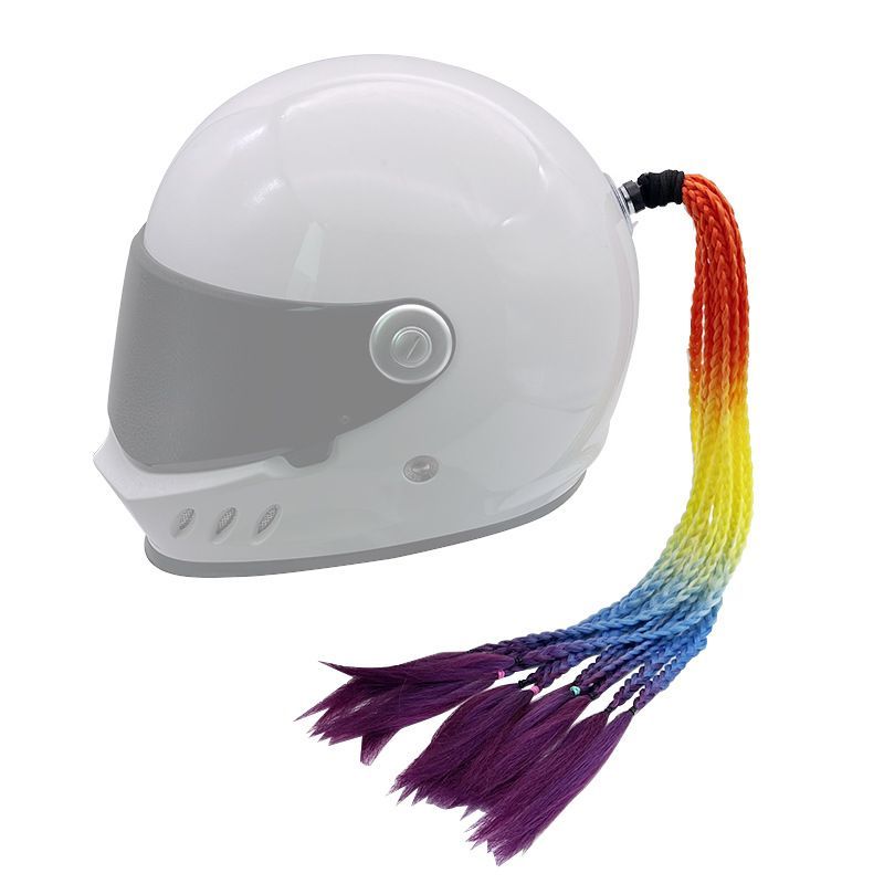 Motorcycle Helmet Decoration Braids Helmet Pigtails Ponytails For Cycling