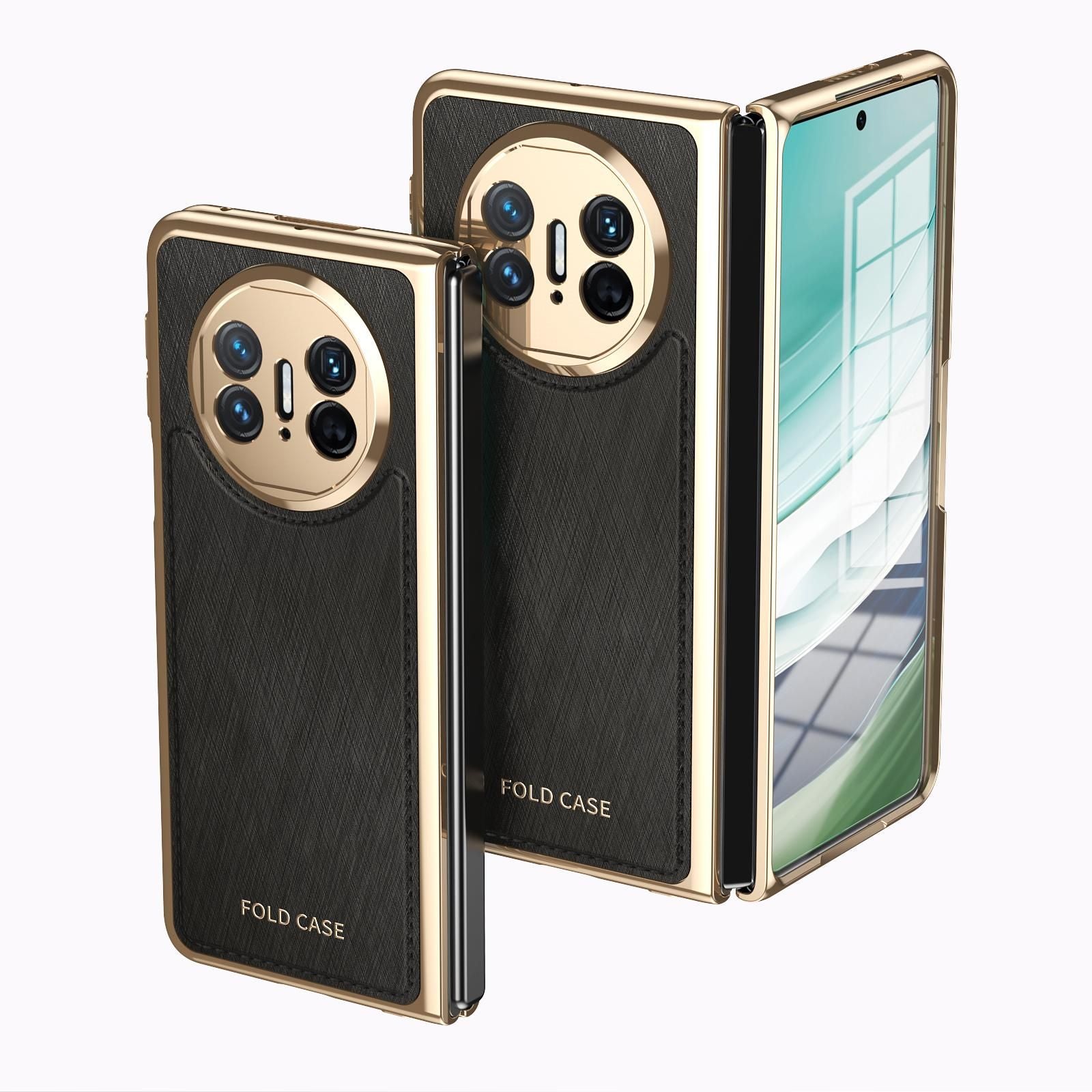 Plating Silver Brocade Case For Huawei Mate X5