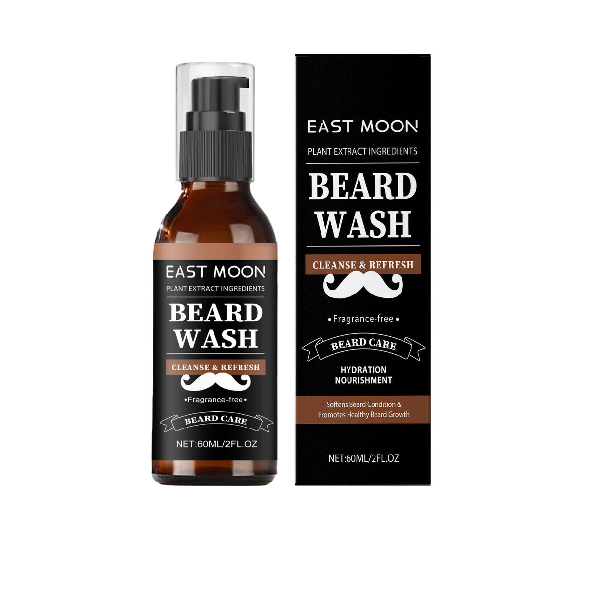 Gentle Beard Cleaning Wash for Thicker, Healthier Facial Hair, Nourishing & Deep Pore Cleansing ,60ml
