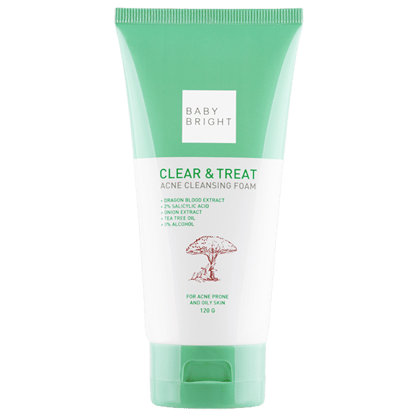 CLEAR & TREAT ACNE CLEANSING FOAM 120G BABY BRIGHT (F)
