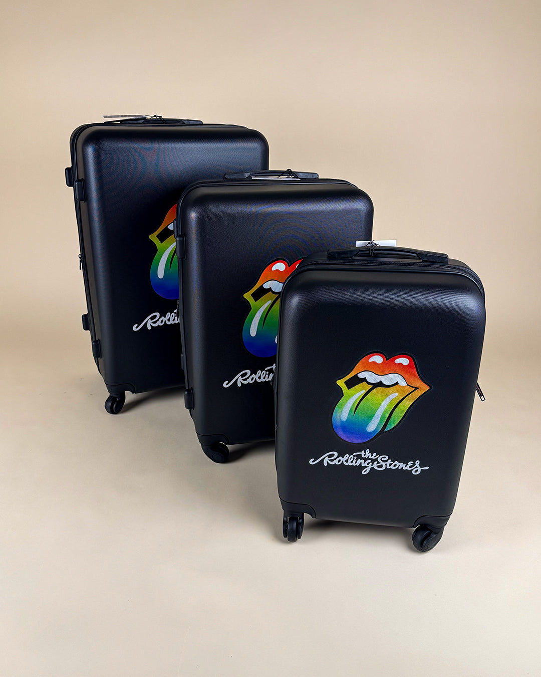 The Rolling Stones Play With Fire 3-Piece Hardside Spinner Bravado Luggage Set