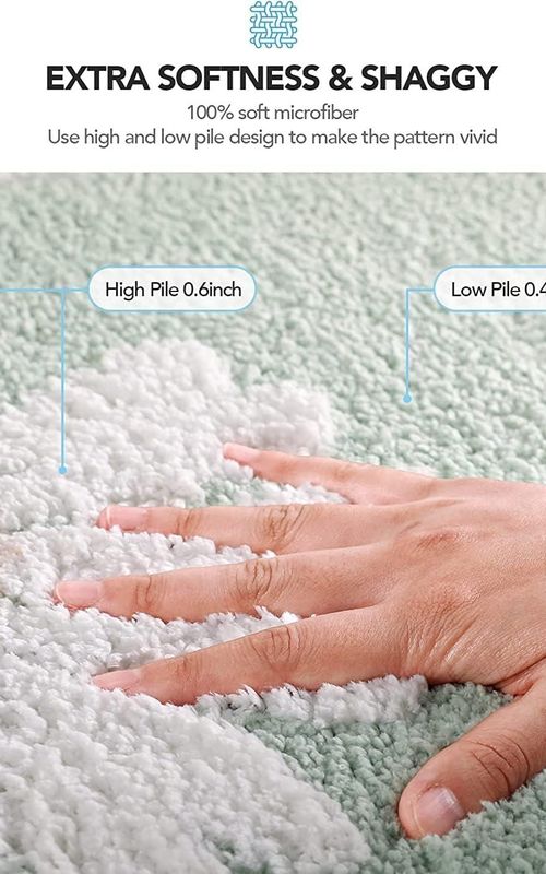 AIESY® Beautiful Luxury Ultra Soft Microfiber Shaggy Bath Mats