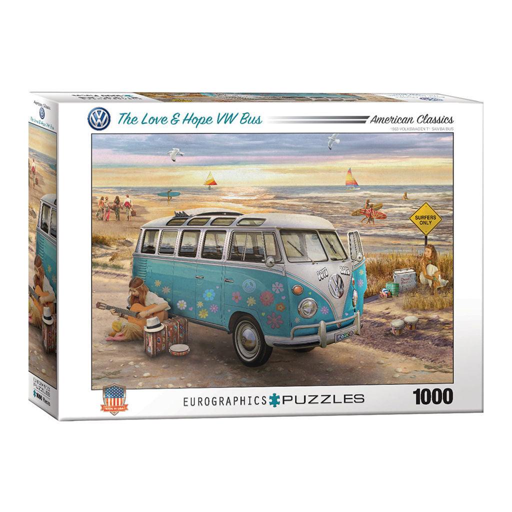 The Love & Hope Vw Bus 1000 Pieces Puzzle