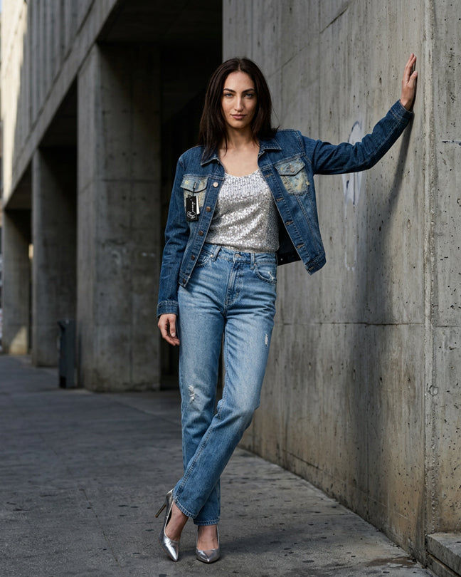 By Carmenzo Magic star jeans jacket