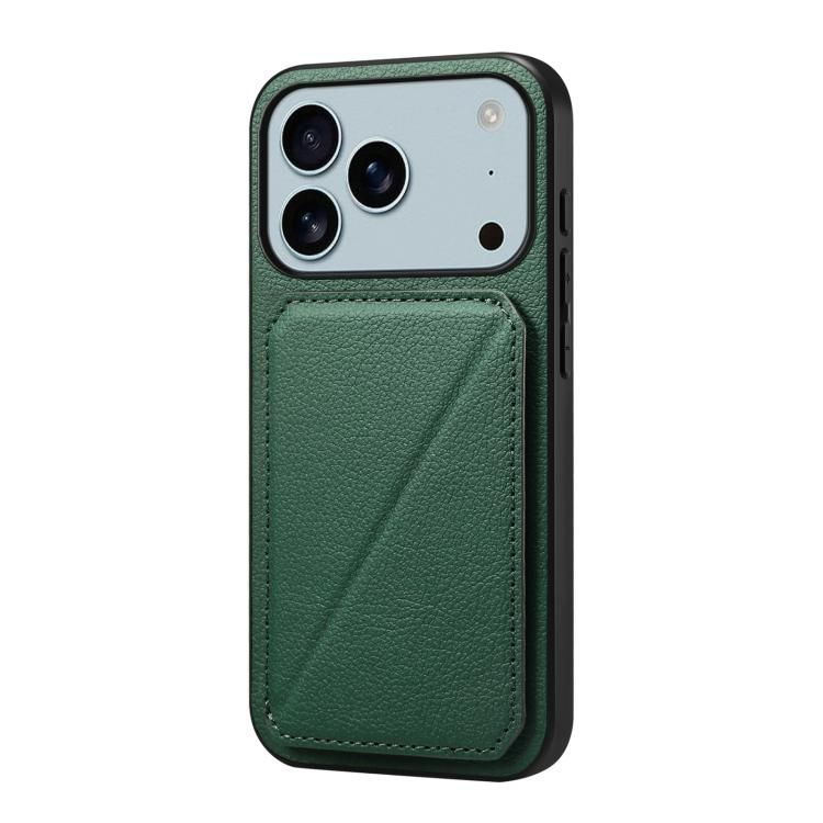 For iPhone 18 Pro Max / iPhone 17 Pro Max D04 Calf Texture Dual Card Slot Holder Phone Case