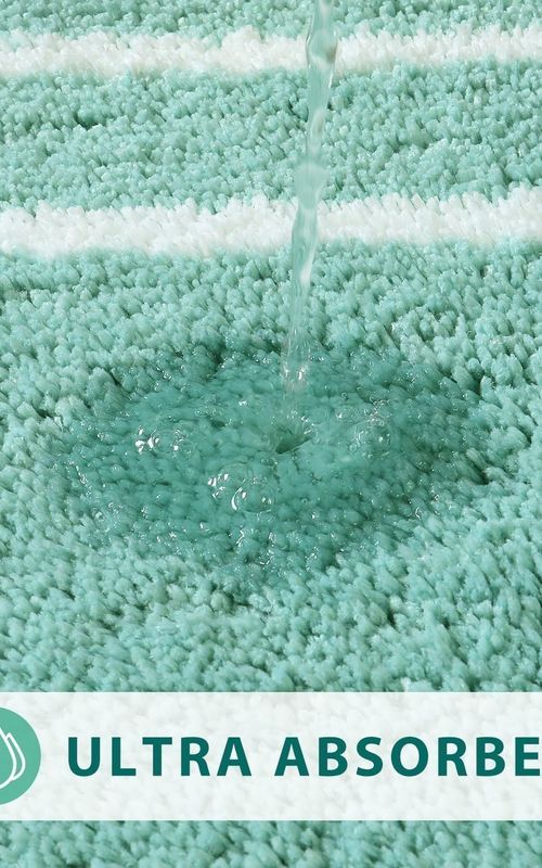 AIESY® Beautiful Runner Double Border Design Non-Slip Bath Mat