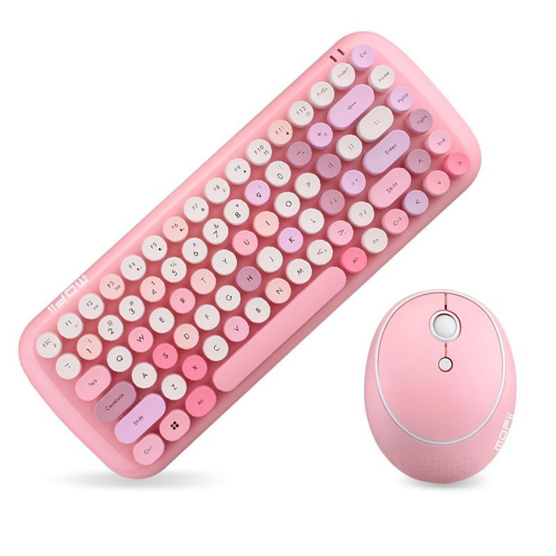 Mofii Wireless Mini Candy Keyboard Mouse Combo Set Mix Color 2.4G