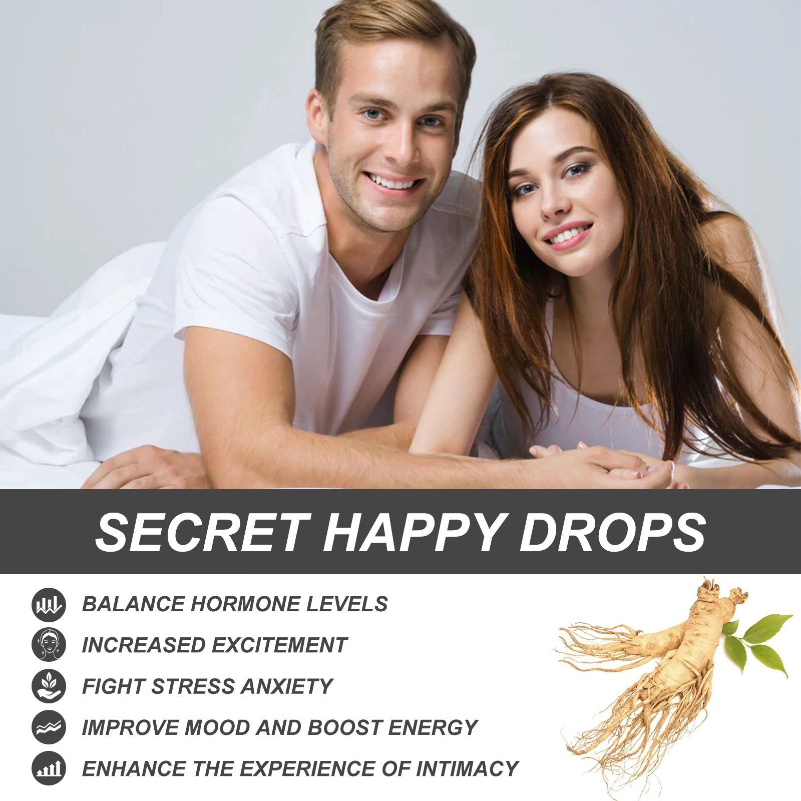 Secret Happiness Drops for Body Care, Boost Intimacy, Enhance Energy, Natural Wellness ,30ml