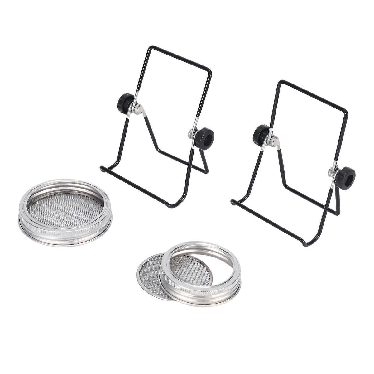 Sprouting Jar Mesh Lids Kit - 4 Pcs Sprouting Lids Stainless Steel