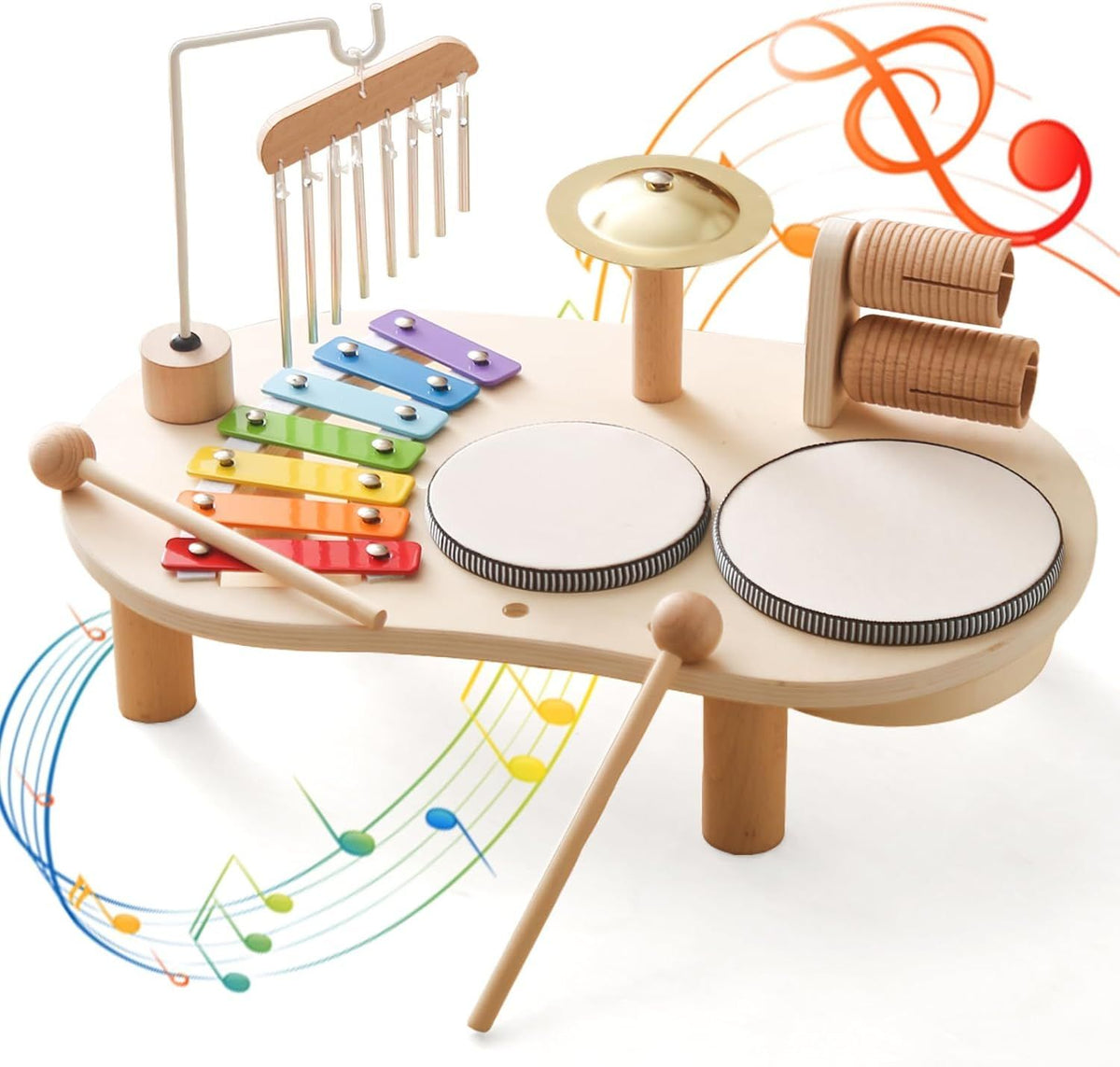 Kids Drum Set Musical Instruments Baby Musical Toy Montessori Drum Kit Birthday Gifts