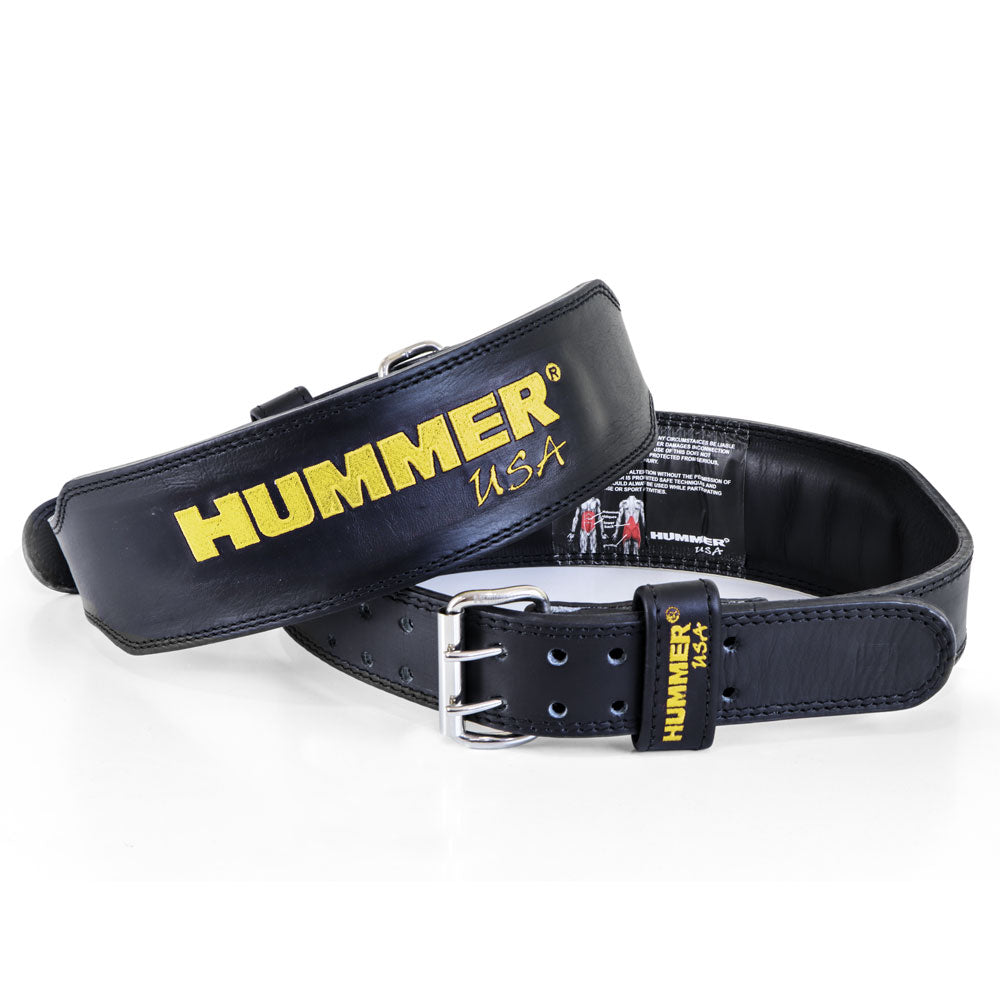 HMR USA Fitness 1993-01 Leather Belt G.Yellow/Blk (M)